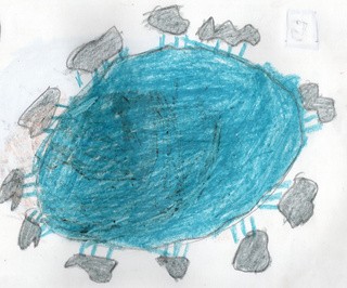 The birth of Earth, drawing 4 of 5