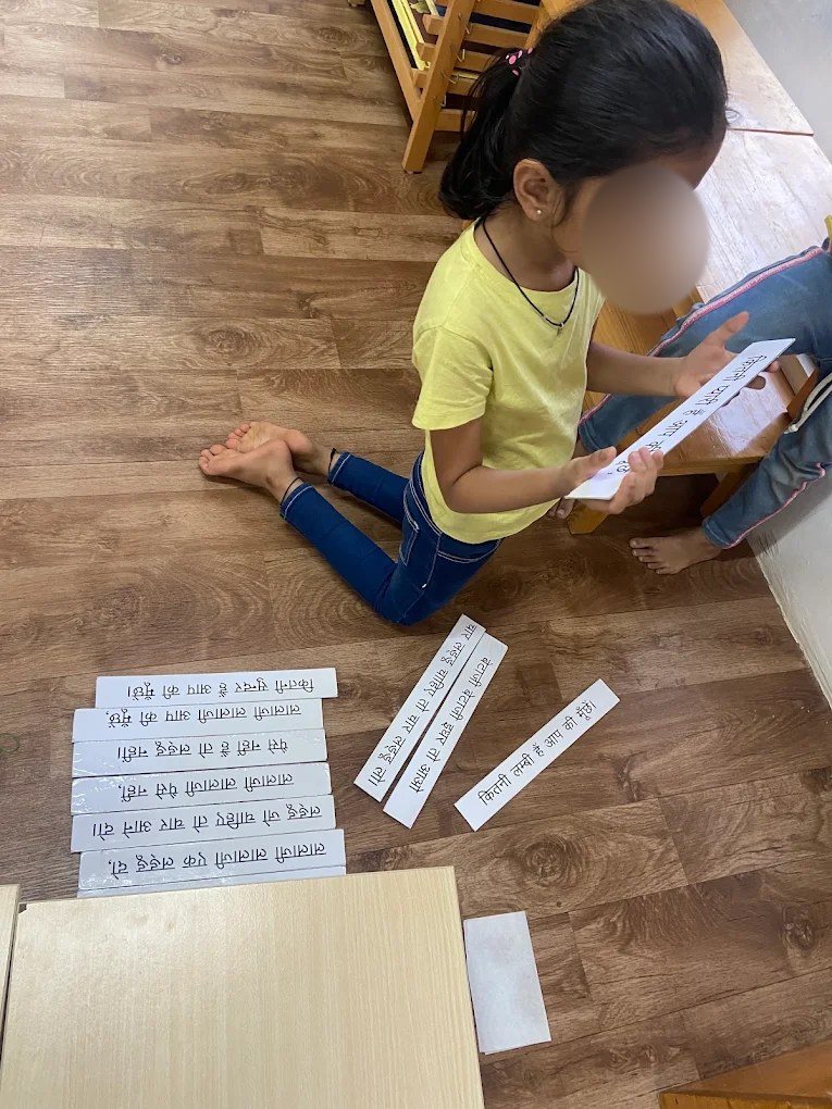 Reading sentences in Hindi