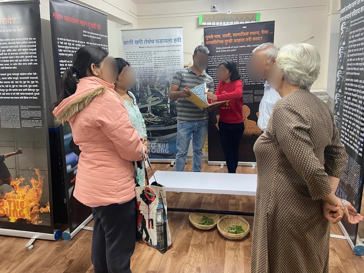 Visitors at the exhibition